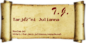 Tarjáni Julianna névjegykártya